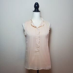 J. Crew Natasha Pink Chiffon Blouse 6